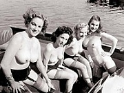 Real horny vintage topless girls with big boobies posing