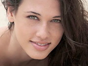 Natural and beautiful teen babe Tiffany posing in bikini