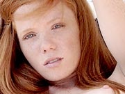 Skinny redhead teen babe Scarlett posing in outdoor nudes
