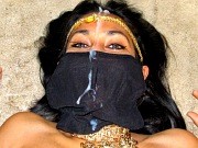 Big titted Muslim Arab GF gets fucked with facial cumshot on veil