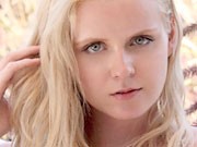 Skinny fashion model Annemarie stripping off her bikini