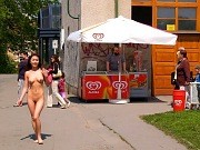Eighteen year old Asian girlfriend takes a naked walk in public