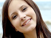 Erotic cute teen babe Rosalin posing in nudes on the beach