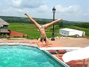 Variety of real natural amateur teen GFs flashing naked bodies