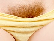 Hairy natural amateur Mahonia teasing in cotton panties