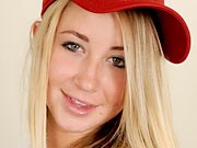Cute perky amateur teen Casi James spreading pink pussy
