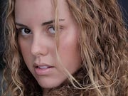 Petite erotic tanned babe Carmen playing with sweet pussy