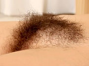 Hirsute natural amateur Penelope teasing in her panties