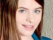 Tiny titty amateur teen Alice March spreading shaven pussy