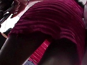 Panty flash up the skirt