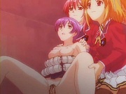 Hentai scene with gal roped and fucked by strap-on