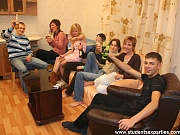 Students drink and furiously pair off
