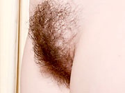 Hairy pale skin amateur Taliah Mac spreading furry pussy