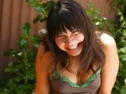 Australian girl flashing her pussy and tits outdoors