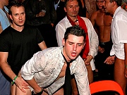 Gay guys shagging other hot males at a big homosexual party