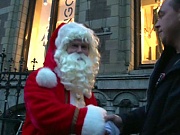 Horny christmas guy invading a hooker with a big solid cock