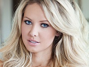 Hot blonde centerfold Tiffany Toth showers water over her big tits