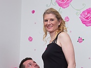 Horny housewife playing with her toy boy