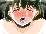 Flirty hentai chick gets her mouth and pussy brutally fucked