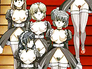Naughty sluts show off their tits and tight pussies