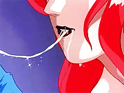 Horny Hentai slut gets her mouth nastily cumloaded
