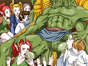 Elven thieves get fucked by giant ogre with two dicks
