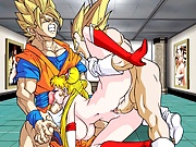 Dragonball Z studs meet up with Sailormoon and her friends