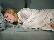 Pretty celebrity Kirsten Dunst wearing skimpy outfits and panty