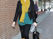 Sexy celeb Jessica Biel wearing a sexy baring outfit spotted