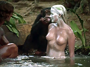 Angela Aames teasing with her giants boobies