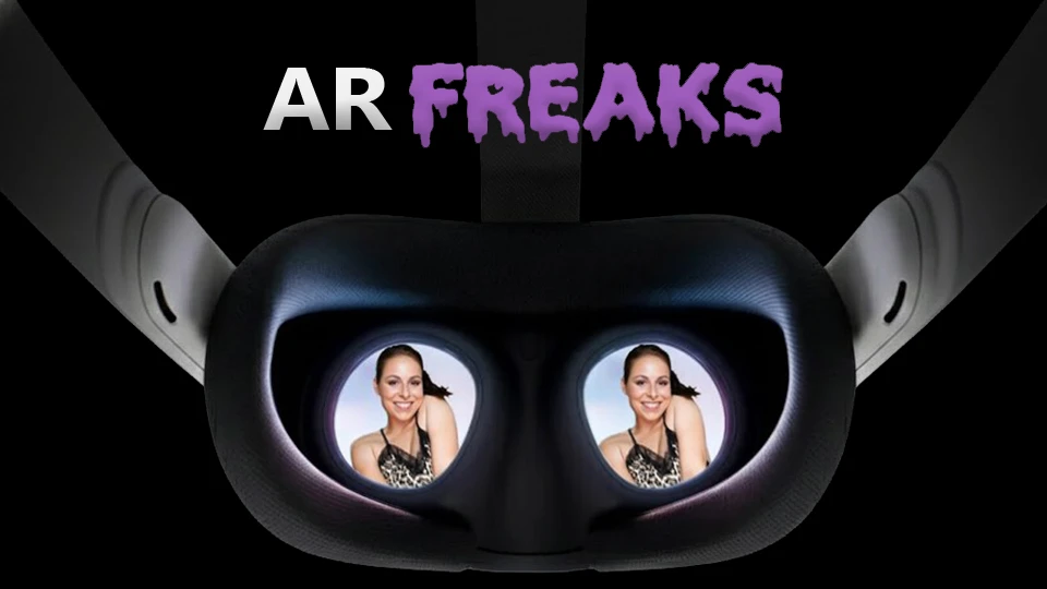 ARFreaks immersive AR adult streaming experience shown through mixed reality headset