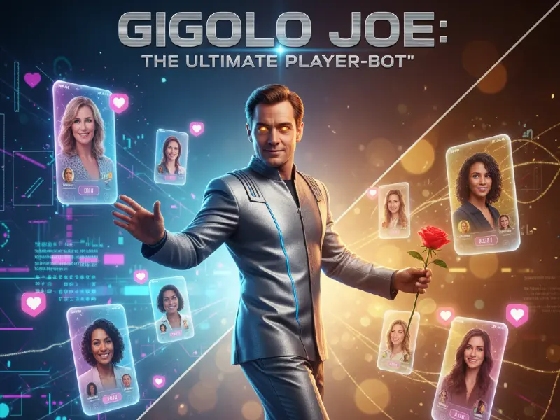 Gigolo Joe from A.I. Artificial Intelligence reflecting the futuristic aesthetic of synthetic companionship.