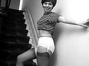 Check out how vintage women looked dressed and naked at 1960s with shots of underwear & stockings nylons 