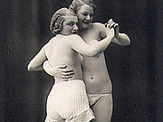 Vintage lesbian nude chicks enjoy posing in the twenties