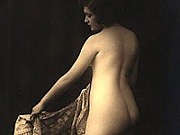 Vintage horny girls love posing naked backwards in thirties