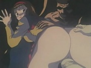 Group anime with babes wide open mouth swallowing cocks