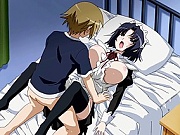 Sexy hentai maid bent over and hardly pounded