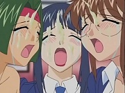 Three voluptuous lesbians anime tongue