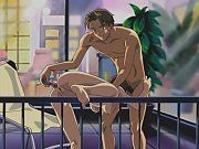 Horny couple does crazy poses in the dirty anime