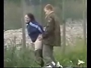 Fast drill outdoors filmed by a naughty spy 