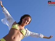 Bikini chicks are happy to get on the camera 