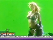 Sin city scene with dancing Jessica Alba