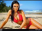 Serinda Swan of Hawaii Five-0 is photographed at the beach