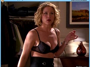 Christina Applegate shows hints of tit nude under an apron 