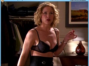 Christina Applegate shows hints of tit nude under an apron