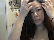 Fantastic japanese porn star Fuko posing for the webcam in a show! Rare stuff! 