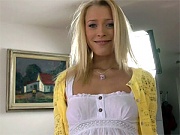 Stockings blonde teen sweetheart sucks a hairy old boner