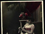 Cute vintage classic sweethearts posing in the twenties 