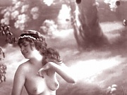 Very pretty vintage girls posing topless in the thirties