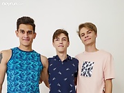 Gorgeous Twink Threesome Suck And Fuck. 